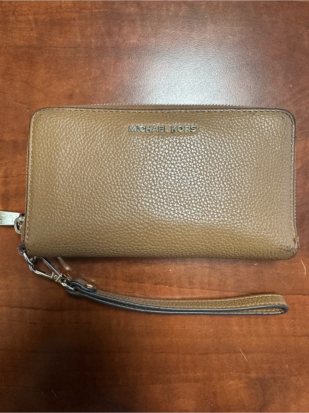 Michael Kors Wallet Tan Leather Wristlet women